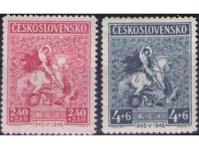 ČS 1946 / 0433-0434 / 1. výročie májového povstania  **