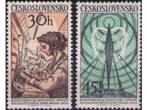 ČS 1958 / 1001-1002 / Konferencia ministrov spojov **