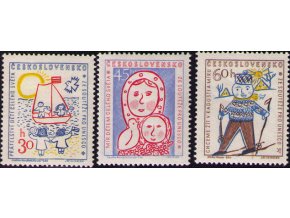 ČS 1958 / 1023-1025 / Detská kresba UNESCO **