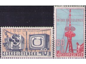 ČS 1963 / 1309-1310 / 10. výročie čs. TV **