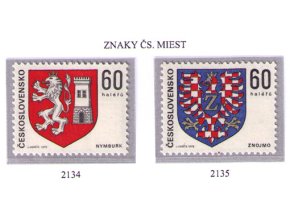 ČS 1975 / 2134-2135 / Znaky čs. miest **