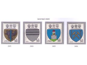 ČS 1980 / 2423-2426 / Znaky čs. miest **