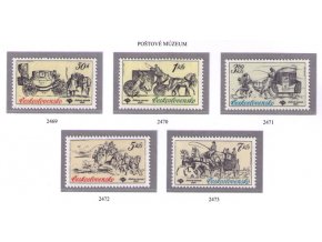 ČS 1981 / 2469-2473 / Historické poštové vozy **