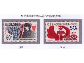 ČS 1987 / 2815-2816 / Výročie VOSR a ZSSR **