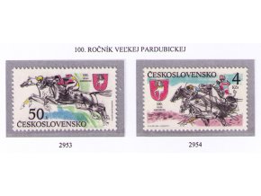 ČS 1990 / 2953-2954 / 100 rokov Veľkej pardubickej **