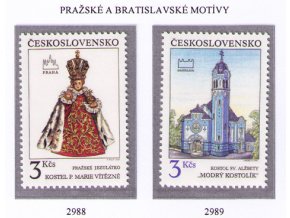 ČS 1991 / 2988-2989 / Pražské a bratislavské motívy **