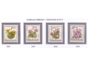 ČS 1991 / 2990-2993 / Ochrana prírody - kvety **