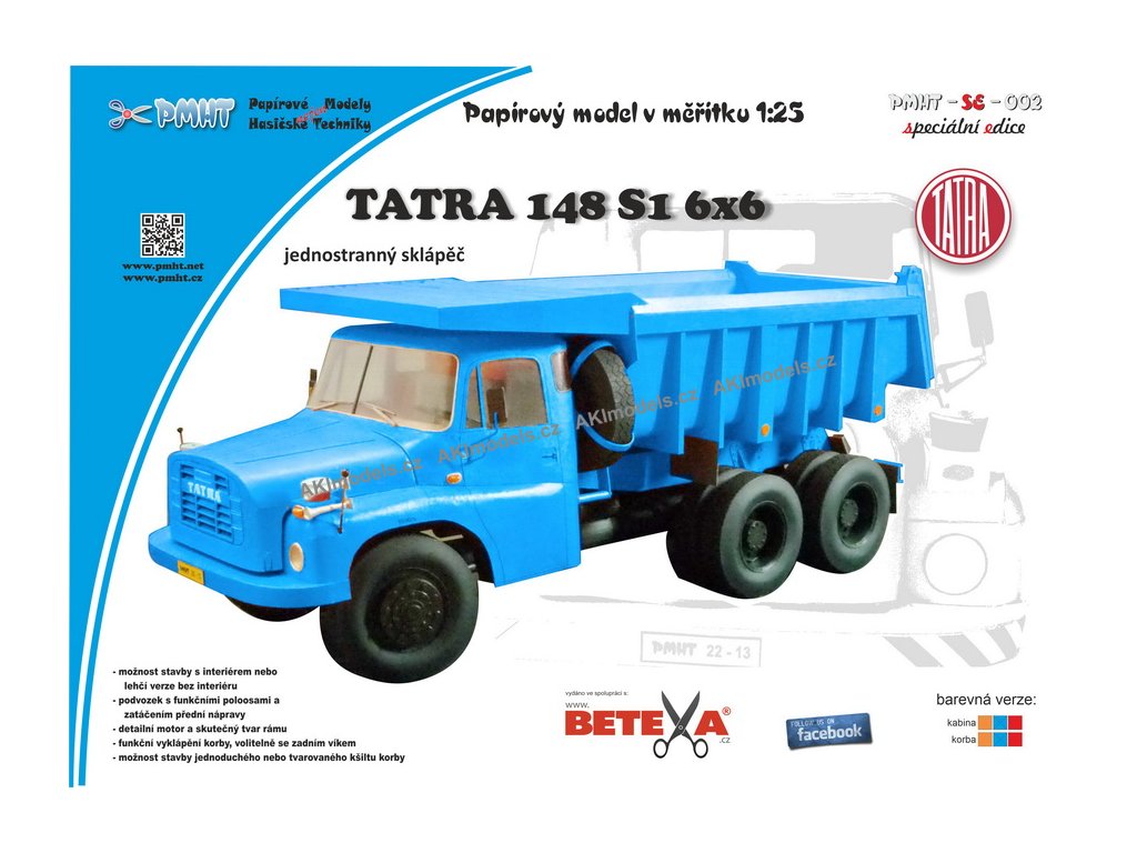 Tatra 148 6x6 S1 - modrá / 1:25