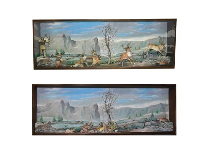 Lovci sobů - diorama