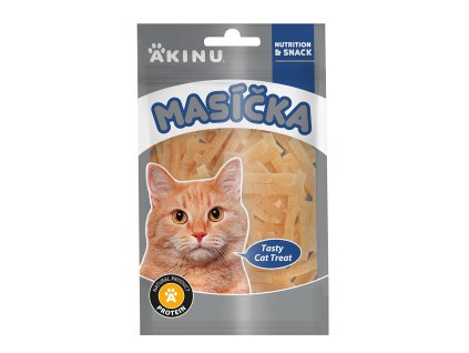 Akinu MASÍČKA Kuřecí řezanky pamlsek pro kočky 50 g