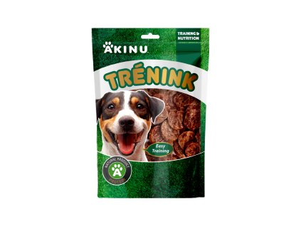 Akinu Trénink Jehněčí & treska lupínky pamlsek pro psy 120 g