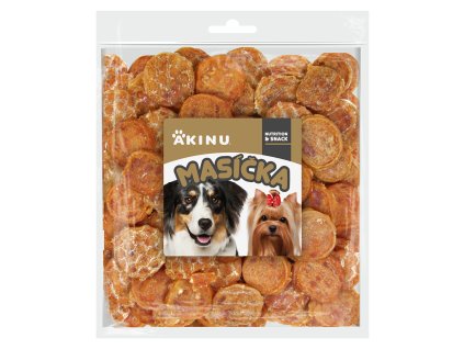 Akinu MASÍČKA Kuřecí chipsy pamlsek pro psy 300 g