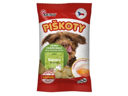Akinu Piškoty s vápníkem pamlsek pro psy 120 g