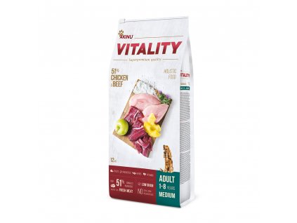 Akinu VITALITY Kuřecí & hovězí granule pro psy 12 kg