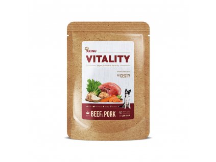 Akinu VITALITY Hustý vývar s kolagenem a CBD kapsa pro psy na cesty 200 g