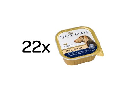 FIRST CLASS Drůbeží paštika pro psy 22 x 150 g