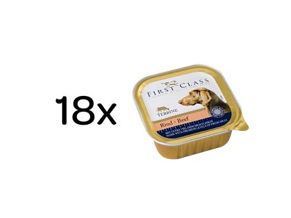 FIRST CLASS Hovězí paštika pro psy 18 x 300 g