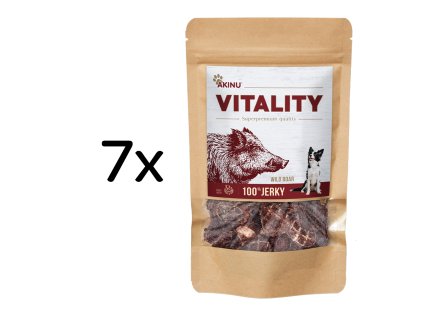 Akinu VITALITY Divočák jerky pamlsek pro psy 7 x 50 g