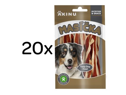 Akinu MASÍČKA Jehněčí twister pamlsek pro psy 20 x 75 g