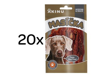 Akinu MASÍČKA Kachní prsíčka pamlsek pro psy 20 x 75 g