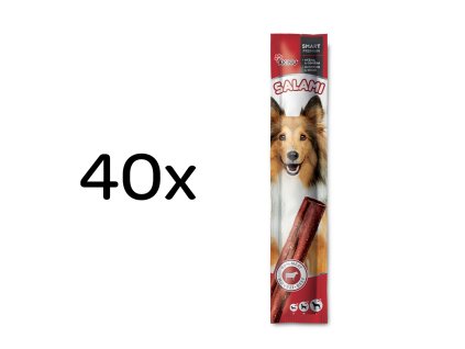 Akinu SALAMI Hovězí tyčka pamlsek pro psy 40 x 12 g