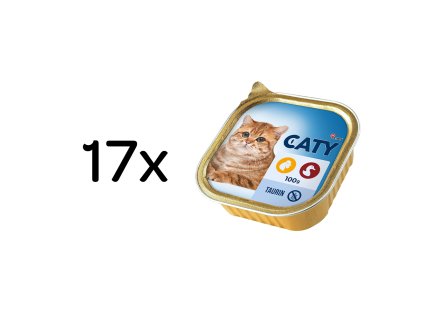 Akinu CATY Kuřecí & kachní paštika pro kočky 17 x 100 g