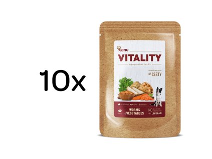 Akinu VITALITY Hmyzí vývar kapsa pro psy na cesty 10 x 200 g