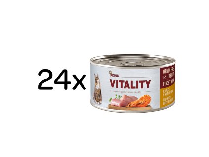 Akinu VITALITY Kuřecí & krevety konzerva pro kočky 24 x 70 g