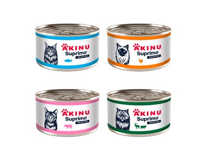 Akinu SUPRIMO SELECTION MIX konzerva pro kočky 4 x 200 g