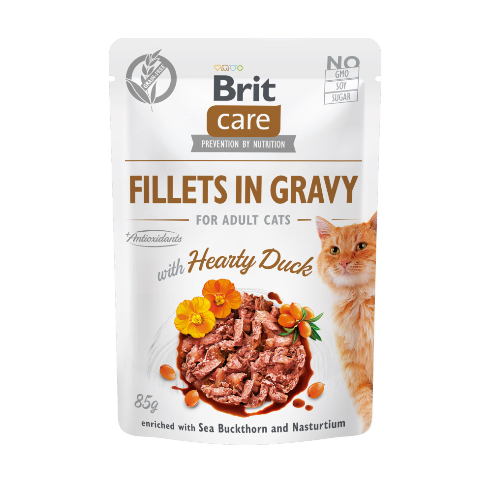 Brit Care Cat Fillets in Gravy Hearty Duck 85g