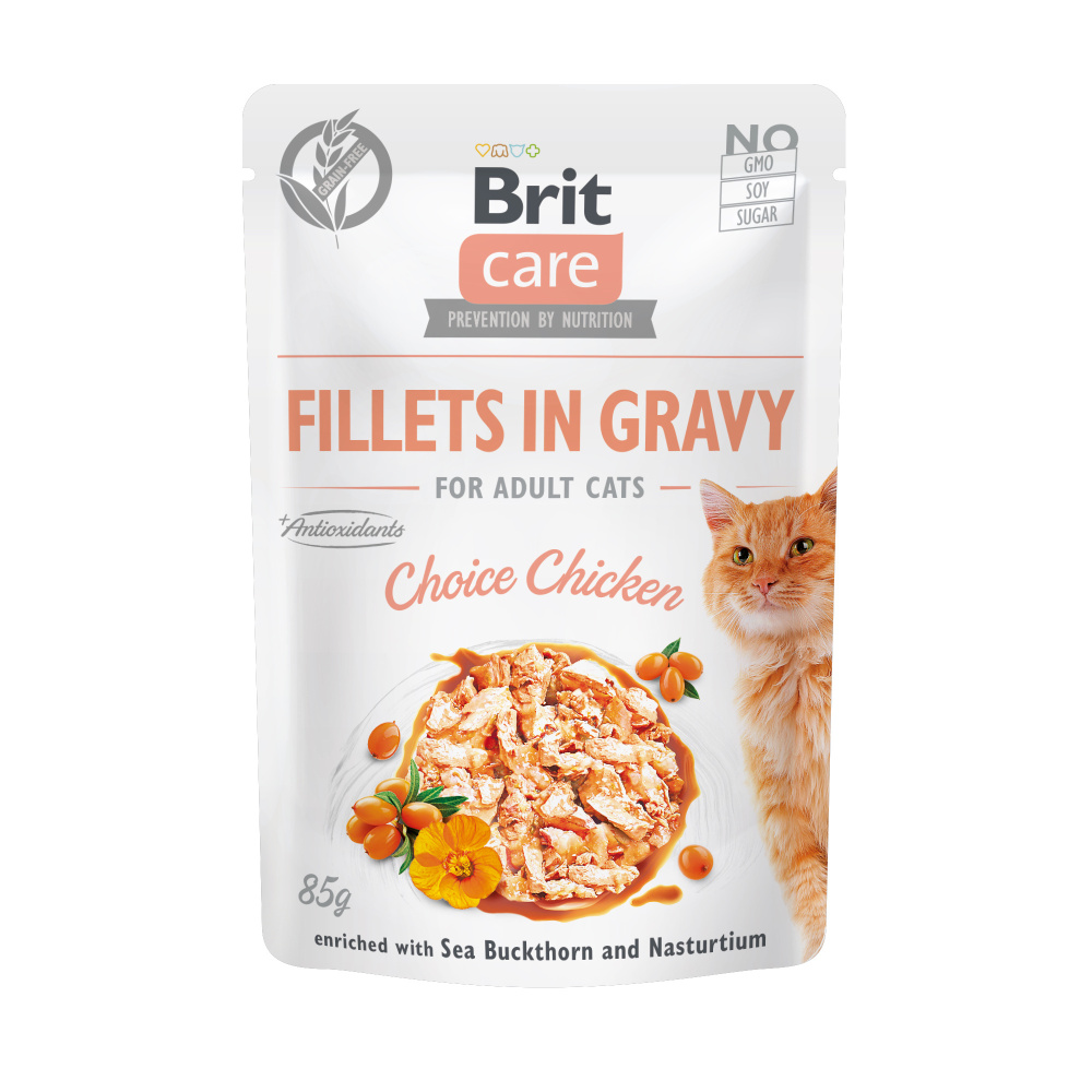 Brit Care Cat Fillets in Gravy Choice Chicken 85g