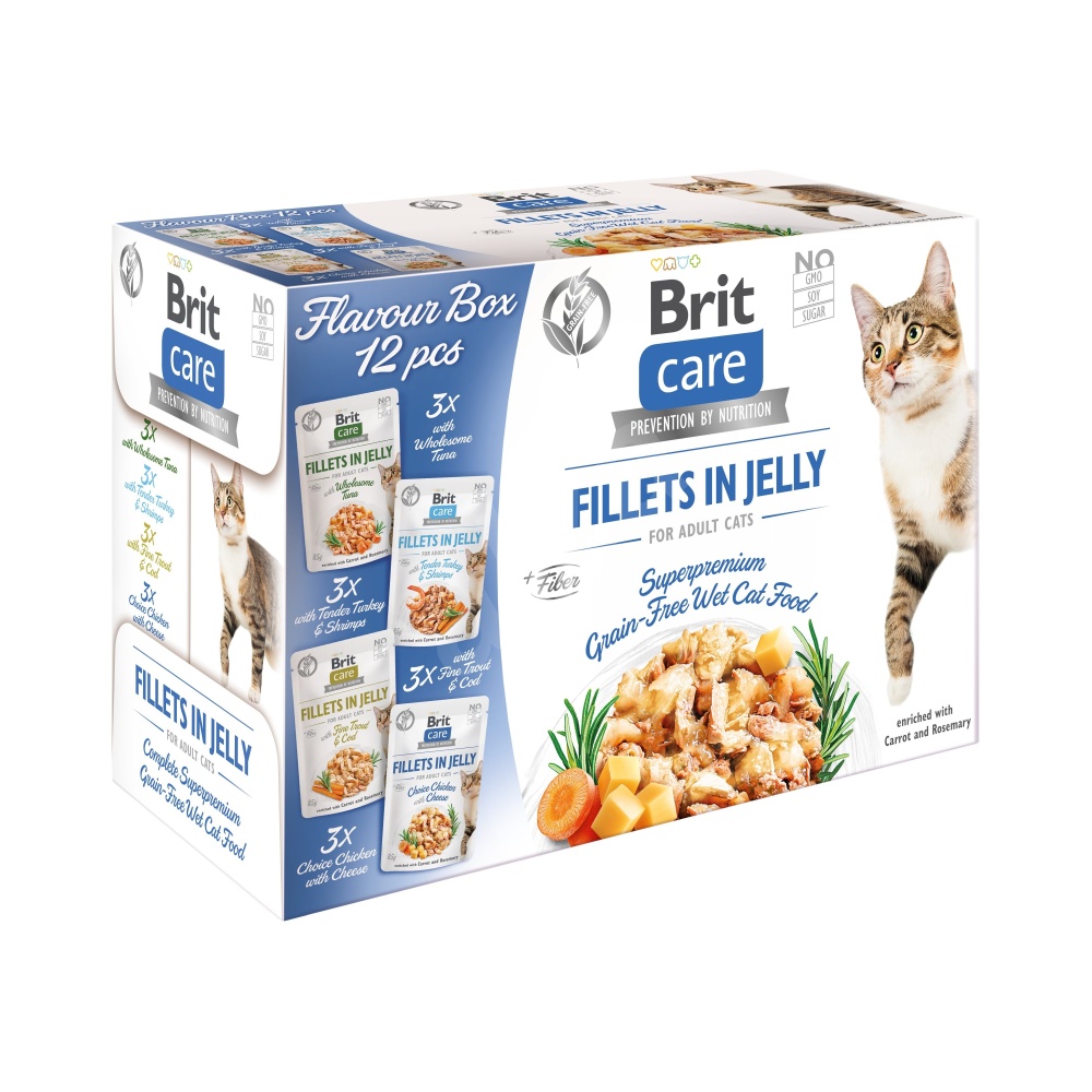 Brit Care Cat Fillets in Jelly Flavour box 12x85g