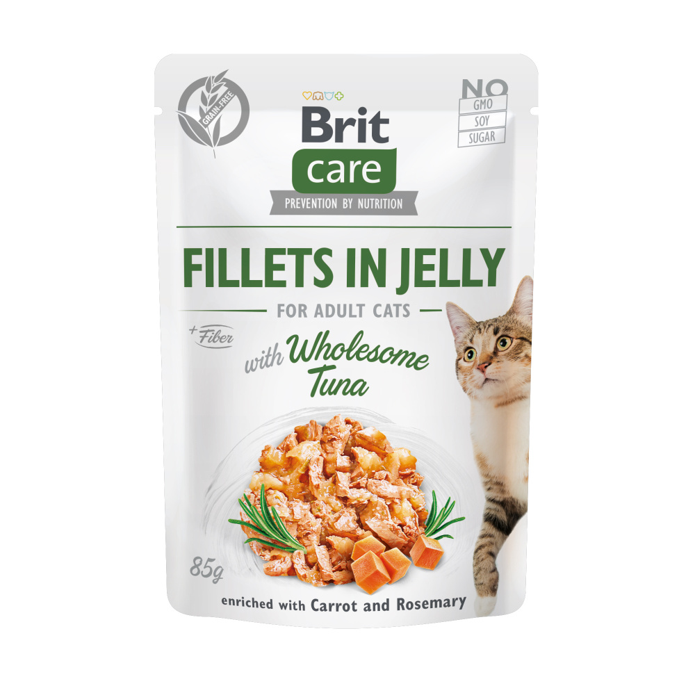 Brit Care Cat Fillets in Jelly with Wholesome Tuna 85g