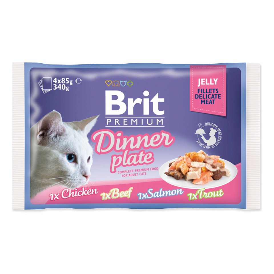 Brit Premium Cat D Fillets in Jelly Dinner Plate 340g