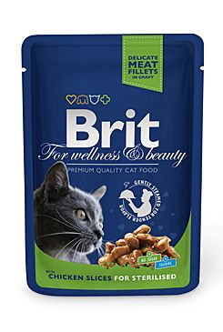 Brit Premium Cat kapsa Chicken Slices for Steril 100g