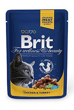 Brit Premium Cat kapsa with Chicken & Turkey 100g