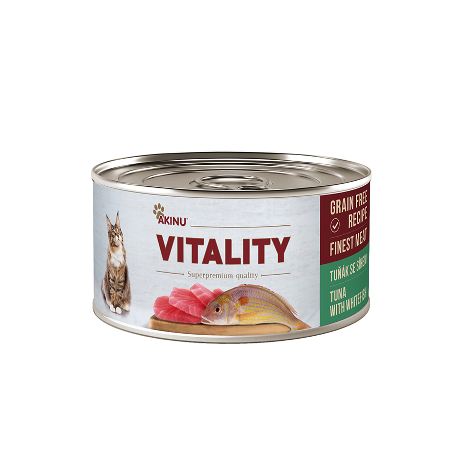 Akinu VITALITY konzerva tuňák se síhem pro kočky 70 g