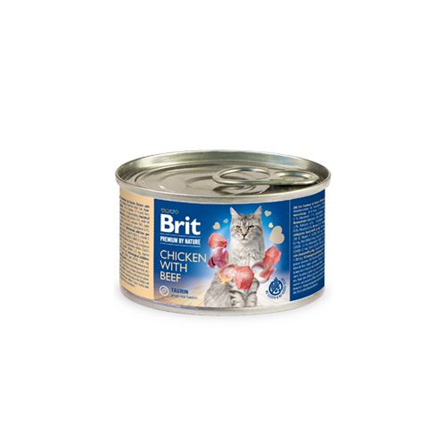 Brit Premium Cat by Nature konzerva Chicken&Beef 200g