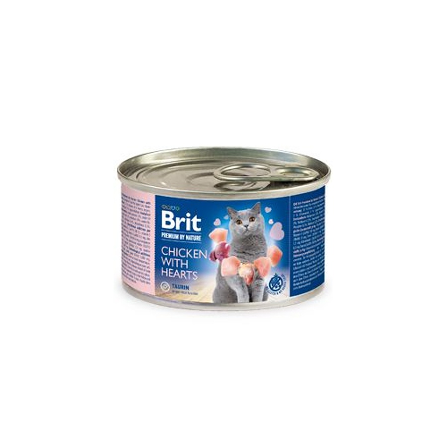 Brit Premium Cat by Nature konzerva Chicken&Hearts 200g