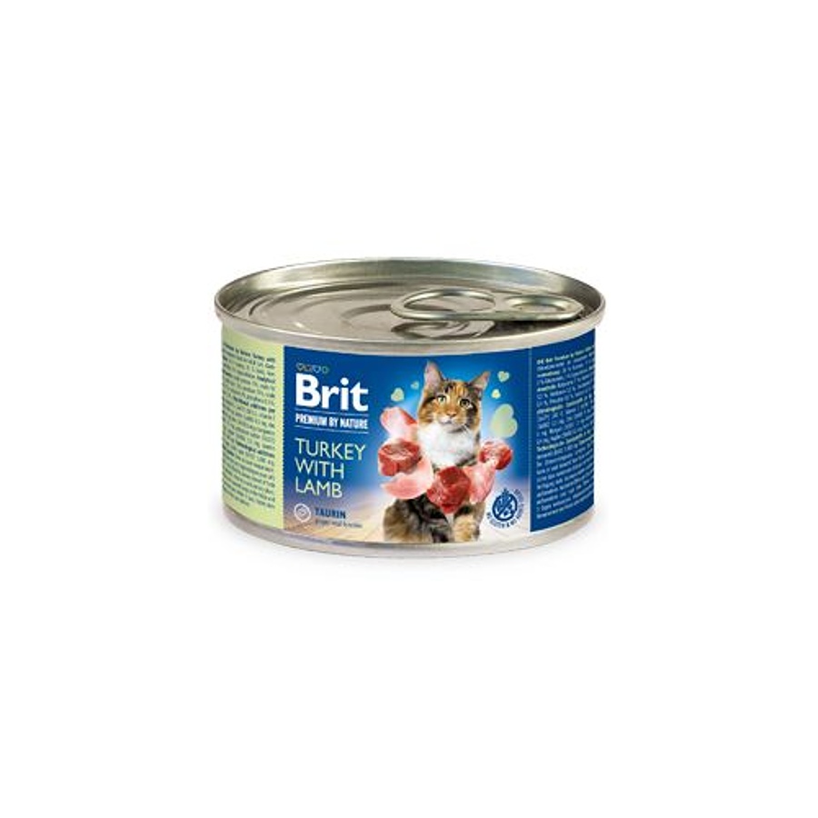 Brit Premium Cat by Nature Turkey&Lamb konzerva 200g