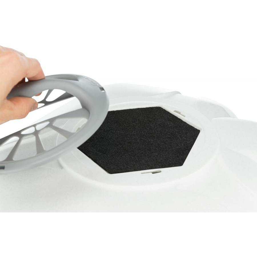 Trixie Rohové kryté WC MARO s filtrem a dvířky, 60 x 43 x 52 cm, světlešedá/granitová Obrázek