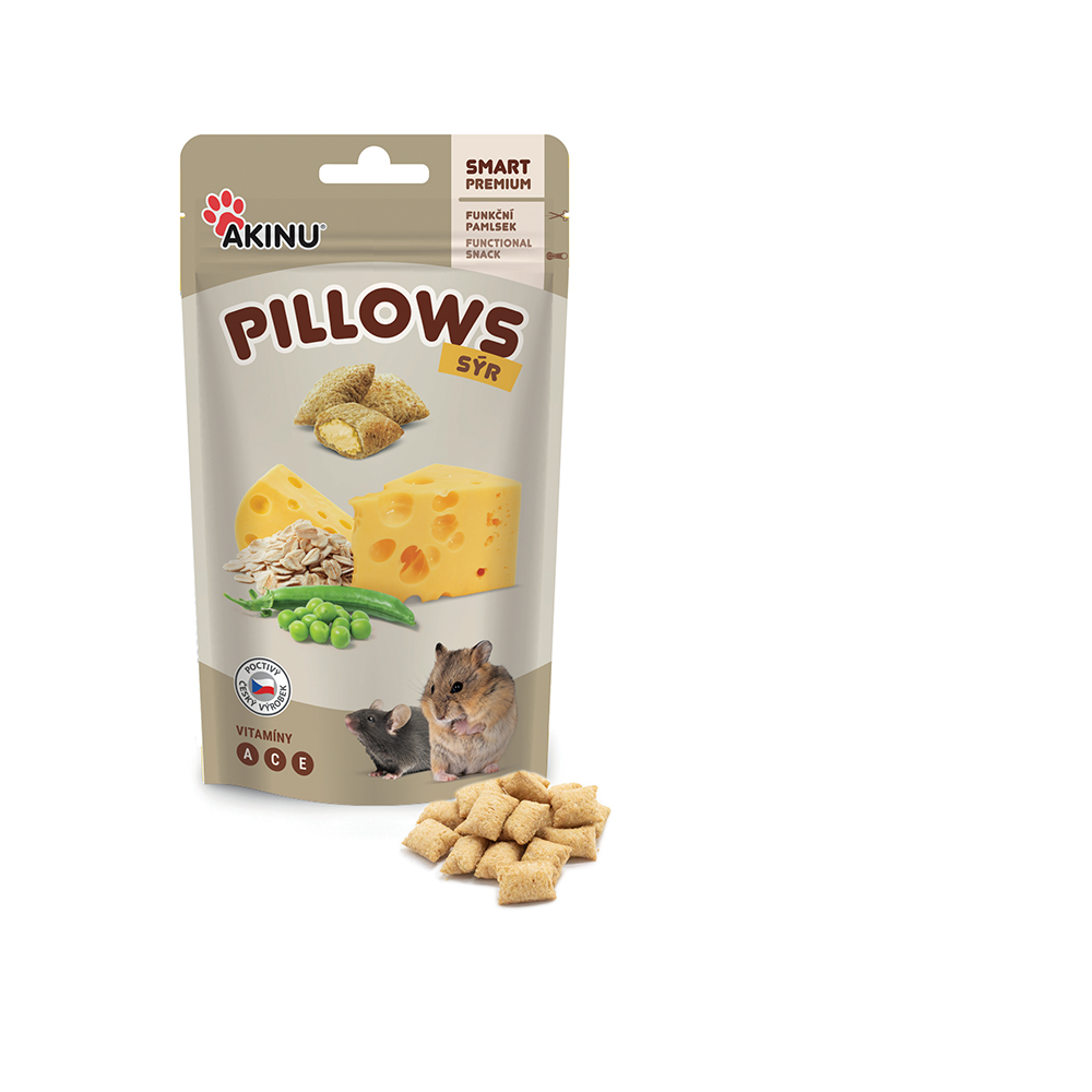 Akinu Pillows polštářky se sýrem pro hlodavce 40g Obrázek