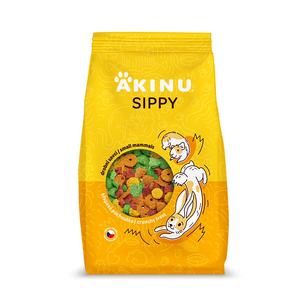 Akinu SIPPY DELUXE Křupky pamlsek pro hlodavce a králíky 250 g