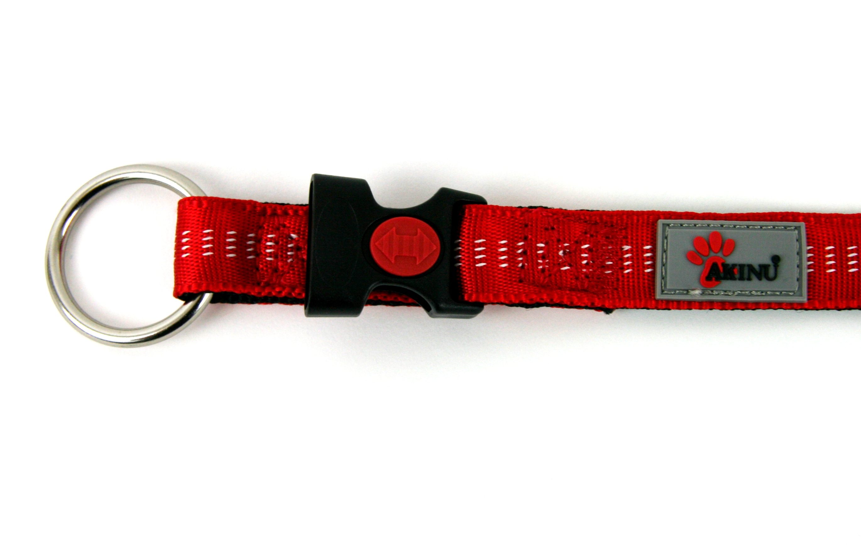 Akinu obojek nylon/neopren červený 2,5x47-62cm Obrázek