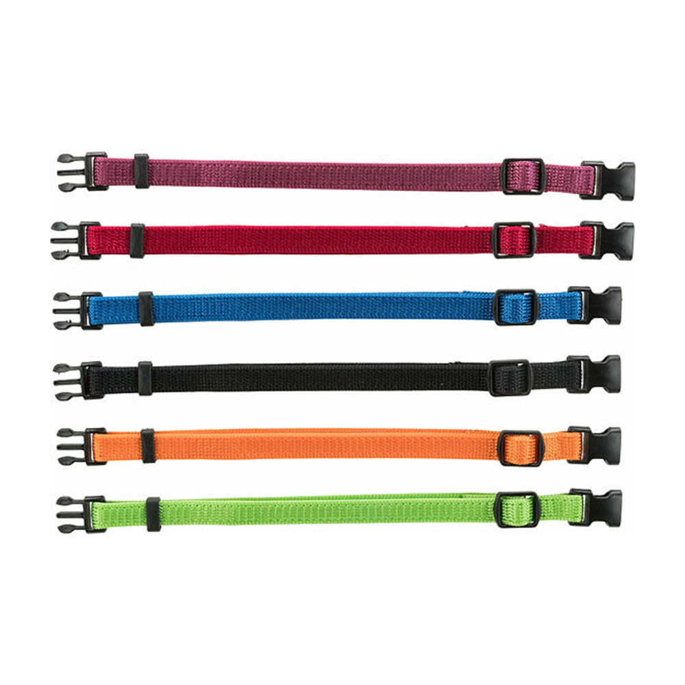 Trixie Balení nylon.rozeznávacích obojků pro štěňata M-L 22-35cm/10mm čn,čv,md,zel,or,fi