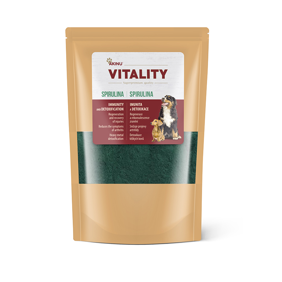 Akinu VITALITY Spirulina doplněk stravy pro psy 250 g