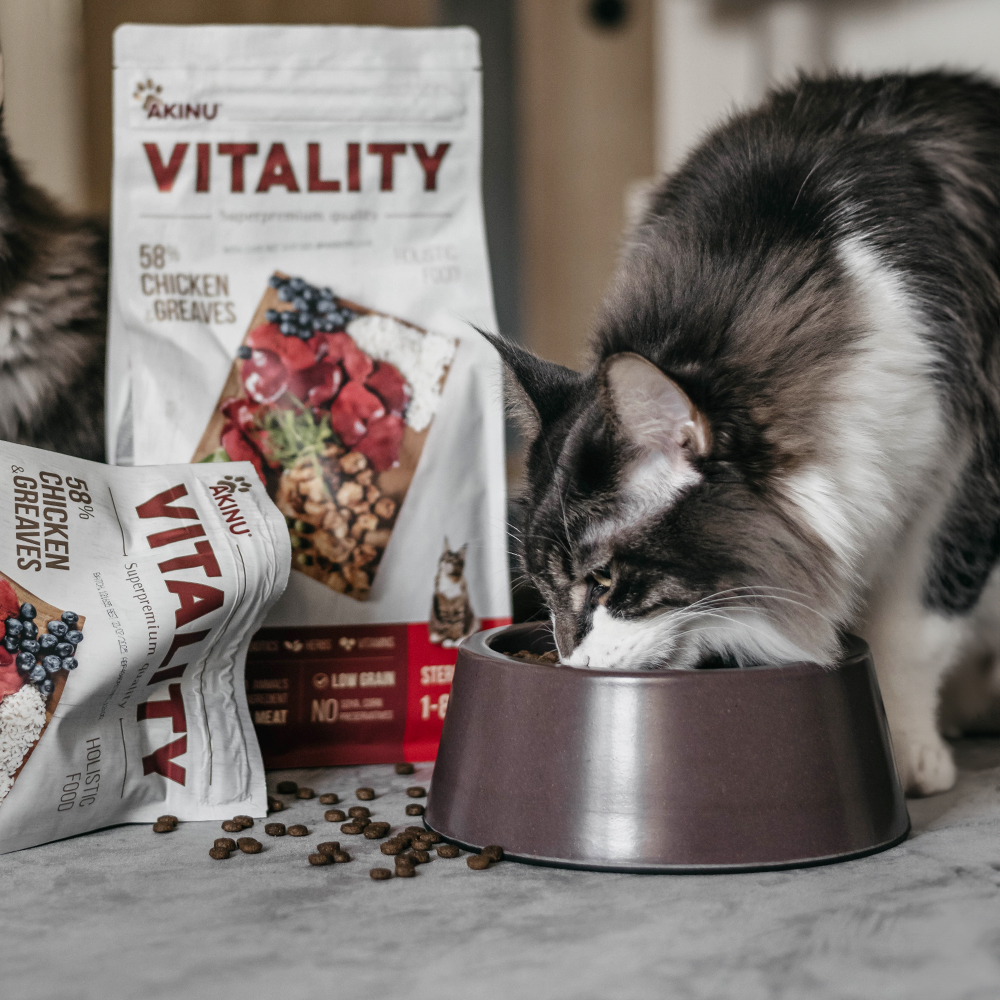 Akinu VITALITY cat sterilised chicken & Greaves 1,5kg Obrázek