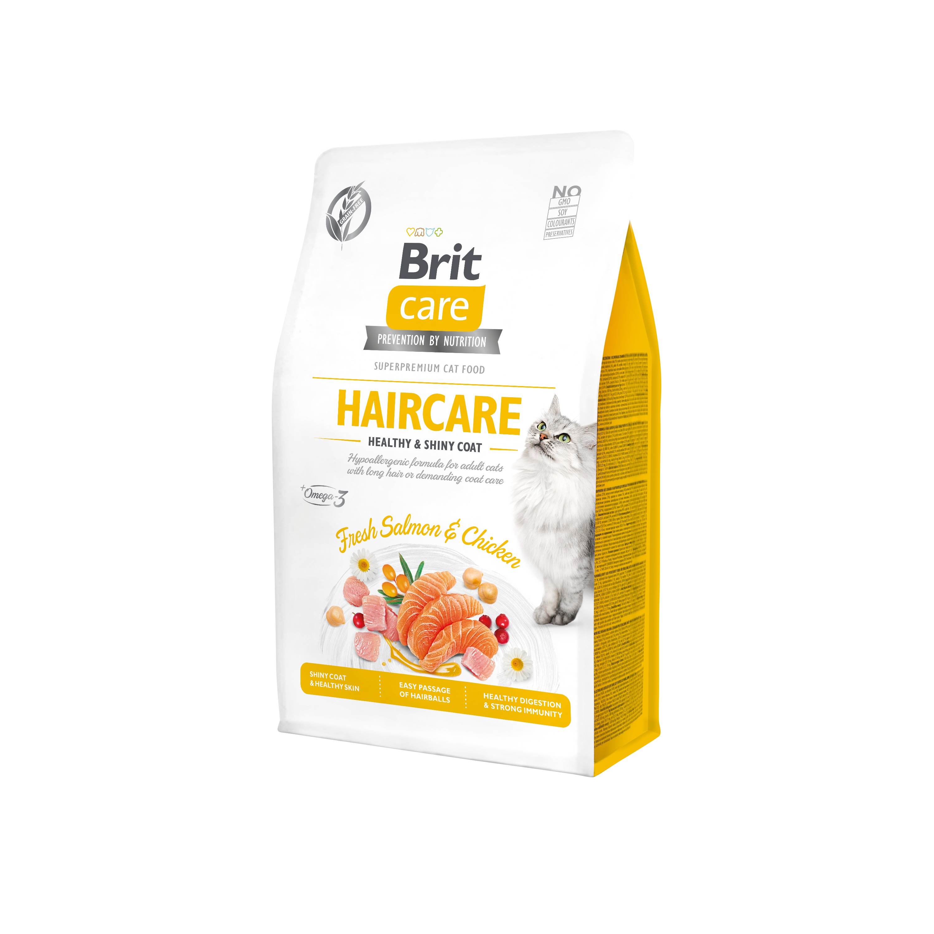 Brit Care Cat GF Haircare Healthy&Shiny Coat 0,4kg