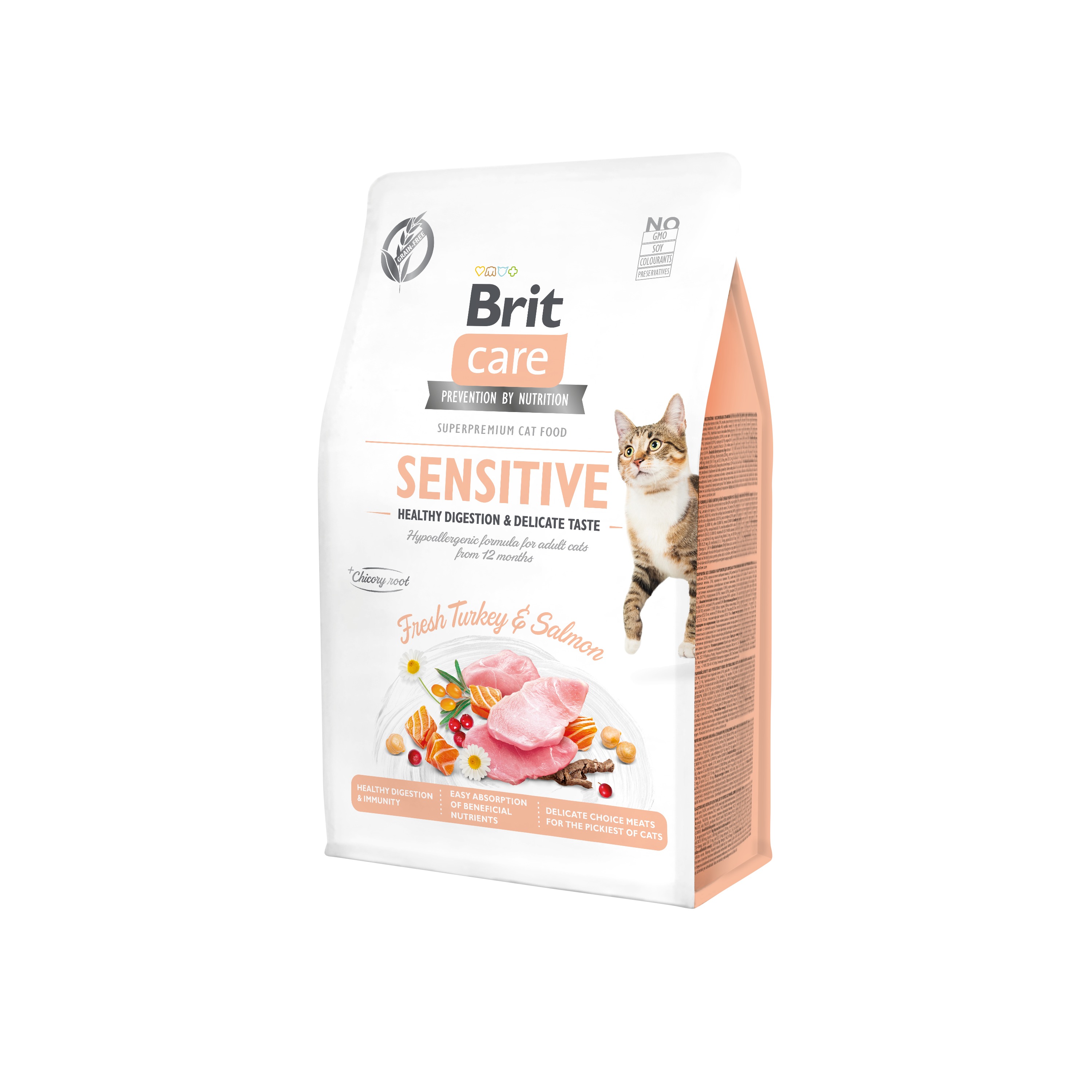 Brit Care Cat GF Sensit. Heal.Digest&Delic.Taste 0,4kg