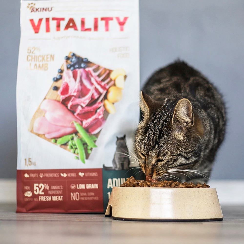 Akinu VITALITY cat adult chicken & lamb 1,5kg Obrázek